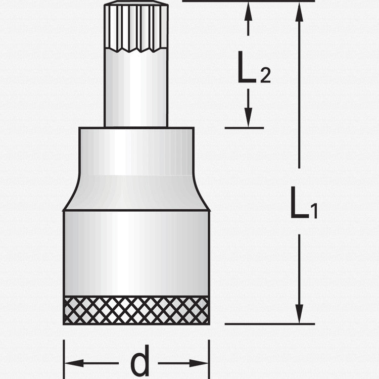 Gedore 6158890 INX 19 5 Screwdriver bit socket 1/2" XZN M5