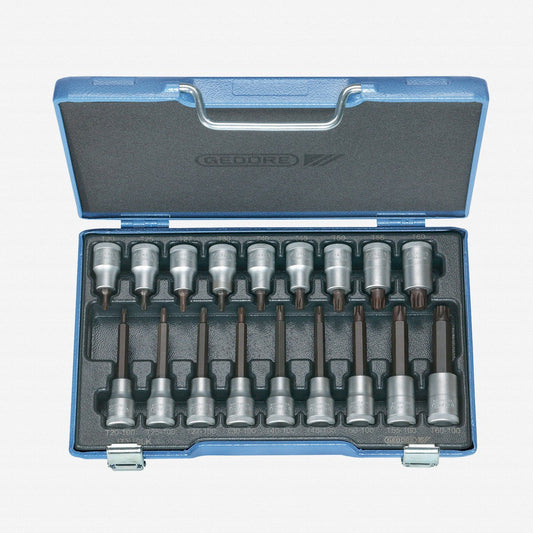 Gedore 6138510 ITX 19 LKP Screwdriver bit socket set 1/2" 18 pcs TORX® T20-60