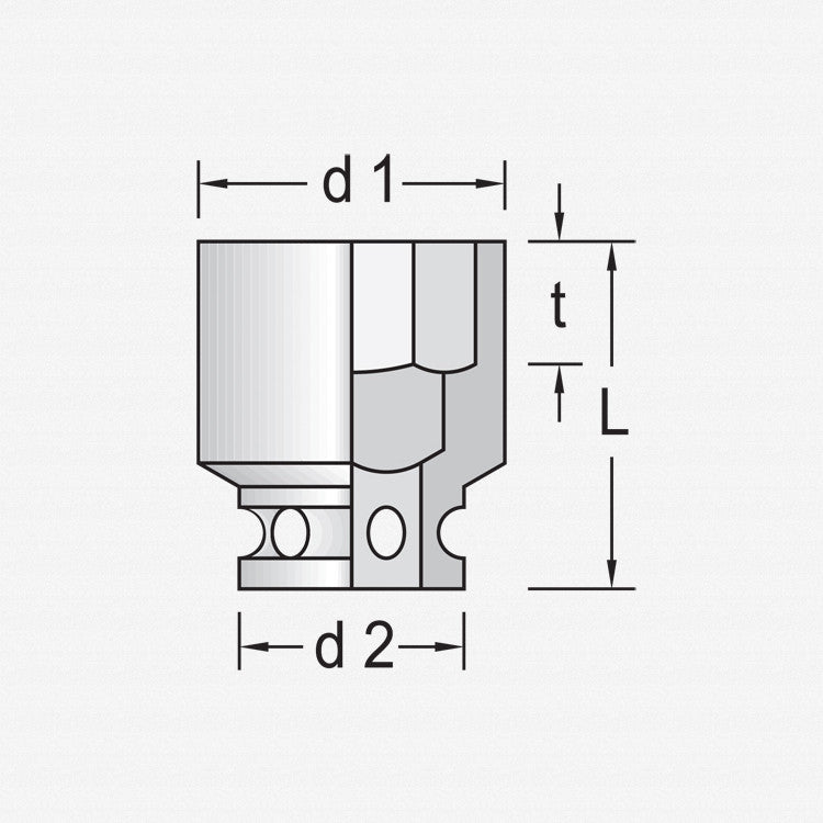 Gedore 6198090 K 20 5.5 Impact socket 1/4" 5.5 mm