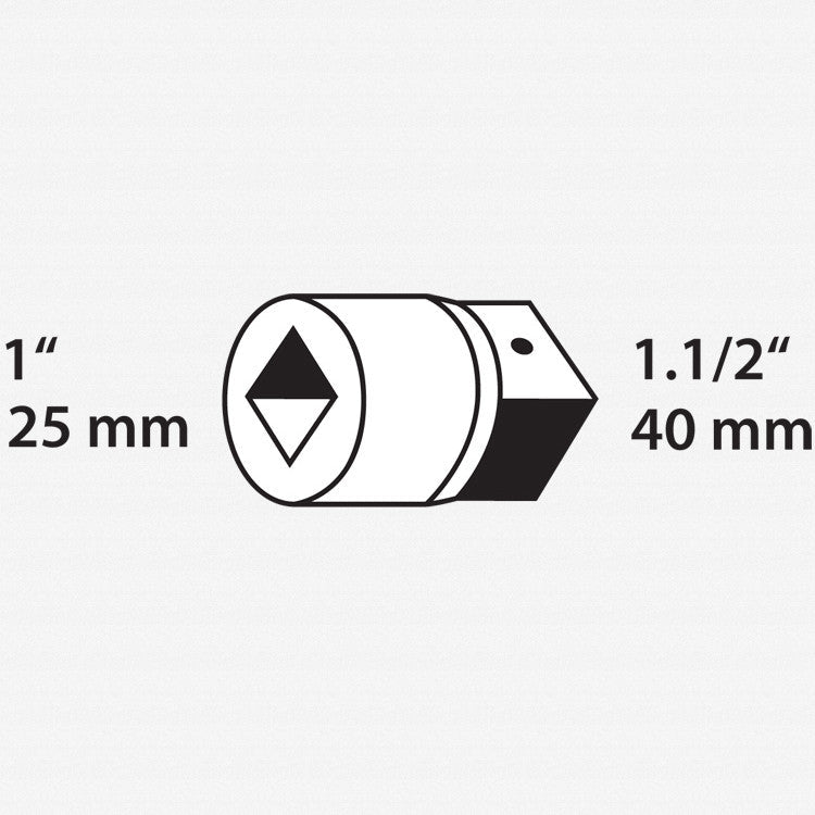 Gedore 6657890 KB 2137 Impact convertor 1" to 1.1/2"