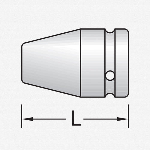 Gedore 6524150 KB 619 Adaptor for bits 1/4" hex - 1/2" square