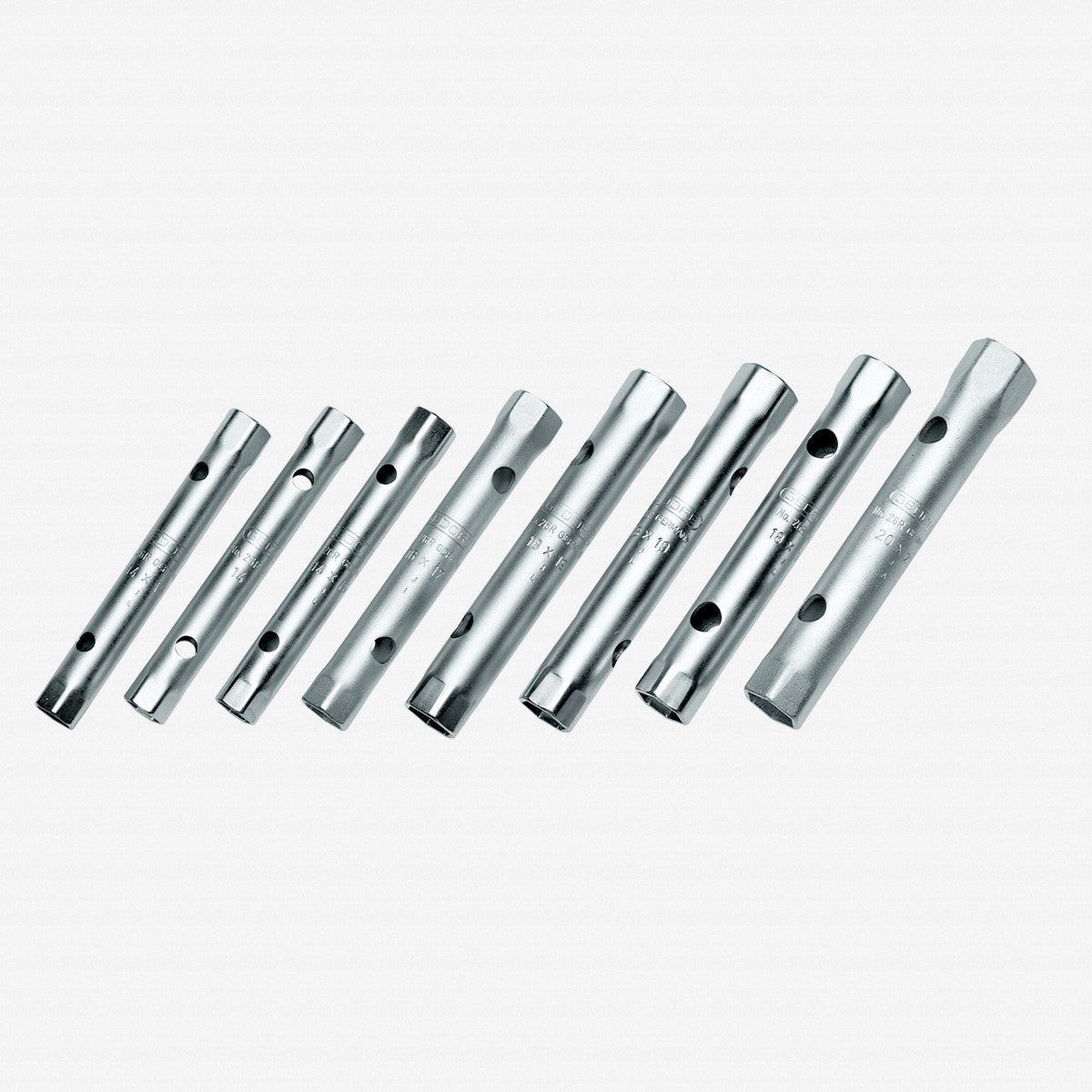 Gedore 6218540 KD 26 R-8 Tubular box spanner set 8 pcs 6-22 mm