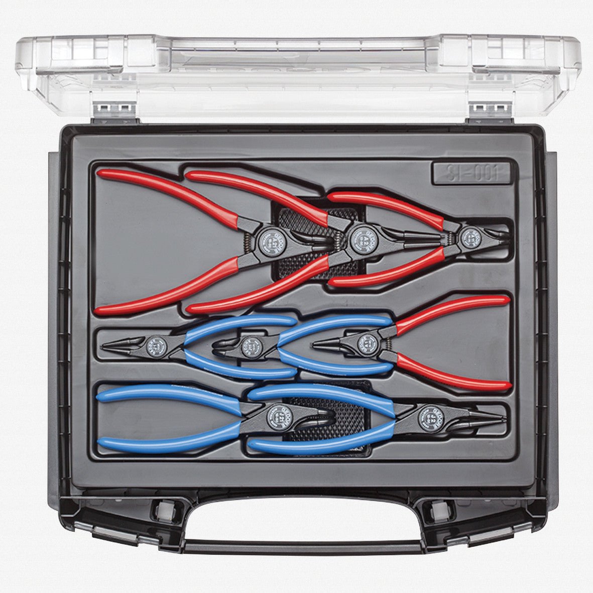 Gedore 2148706 RZB1-19 Set of circlip pliers, 8 pcs