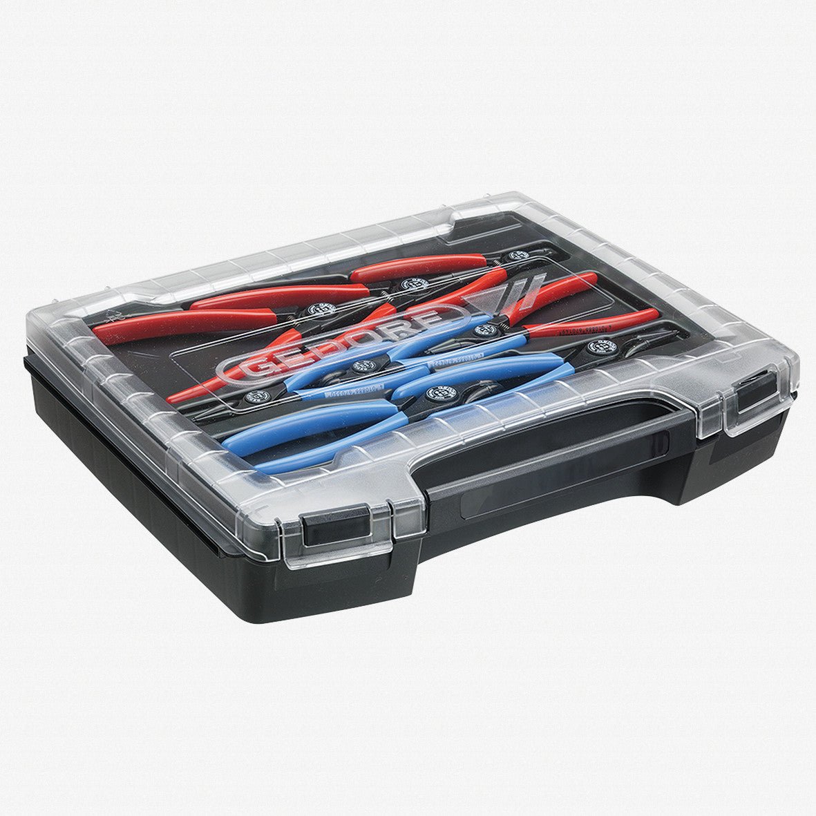 Gedore 2148706 RZB1-19 Set of circlip pliers, 8 pcs