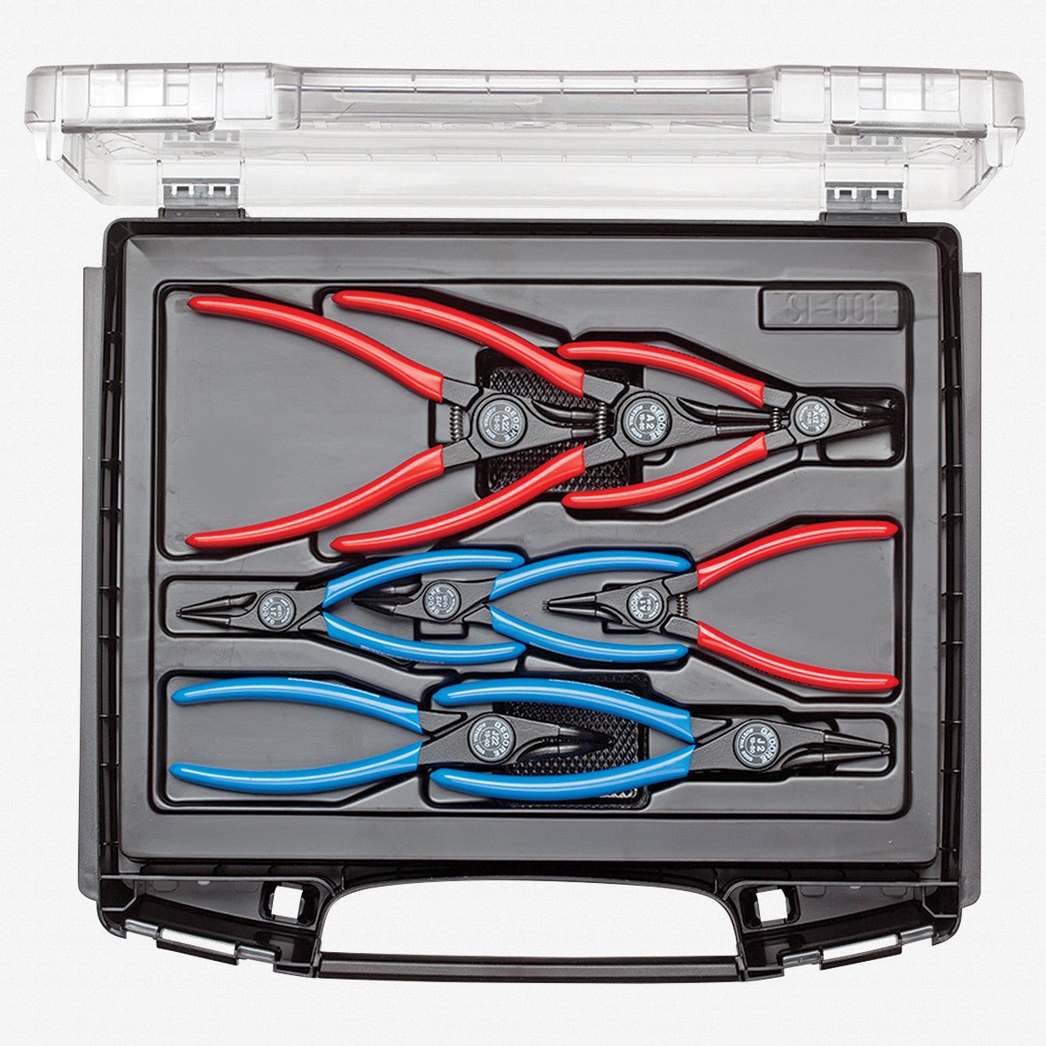 Gedore 1692275 RZB1-3 Snap Ring Pliers Set, 8 Pieces