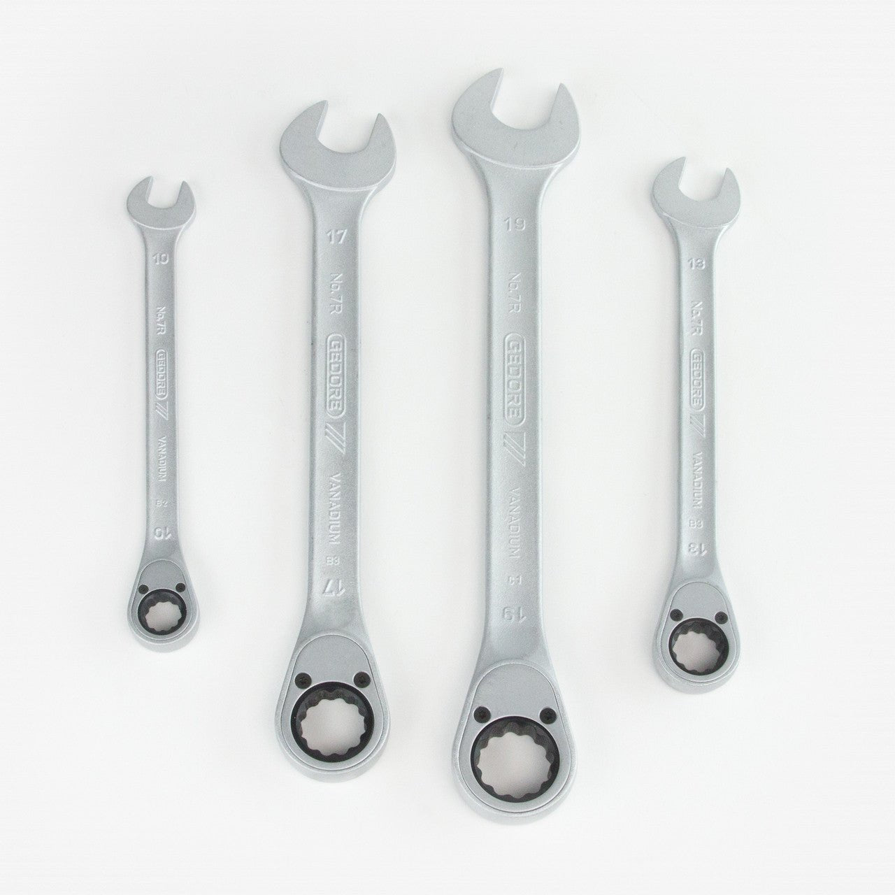 Gedore 2303949 S 7 R-04 4 Piece Combination Ratchet Spanner Set - Metric