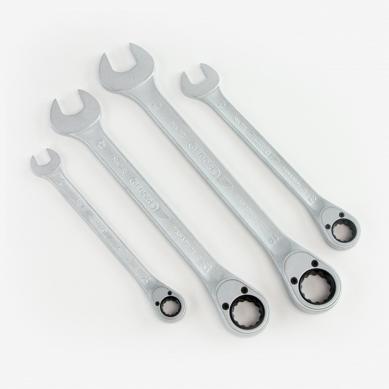 Gedore 2303949 S 7 R-04 4 Piece Combination Ratchet Spanner Set - Metric