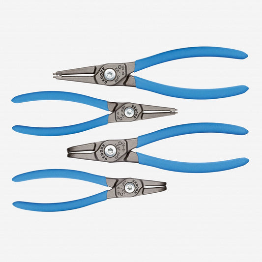 Gedore 3041999 S 8000 JE Set of Circlip Pliers, for Internal Safety Rings, 4 pcs