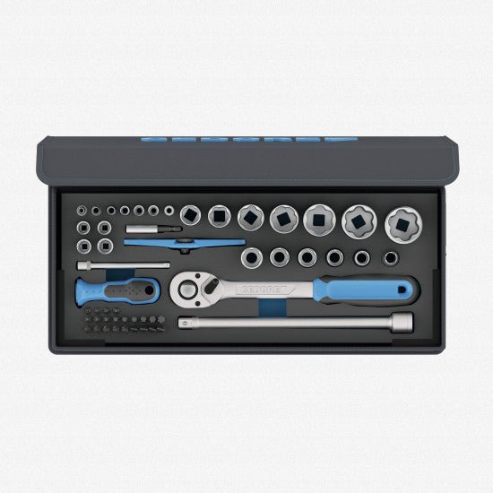 Gedore 3085031 TC 19-20-MU-10 Socket Set, 1/4" - 1/2", 52 pcs
