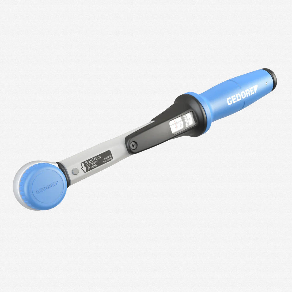 Gedore 3288234 TF-K25 Torcofix K Ratcheting Torque Wrench, 1/4" Drive, 5 - 25 Nm