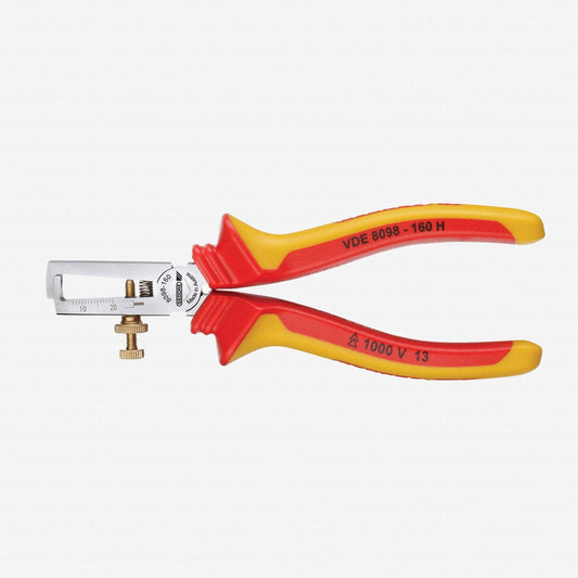 Gedore 1552074 VDE 8098-160 H VDE Insulated Stripping Pliers, 160 mm