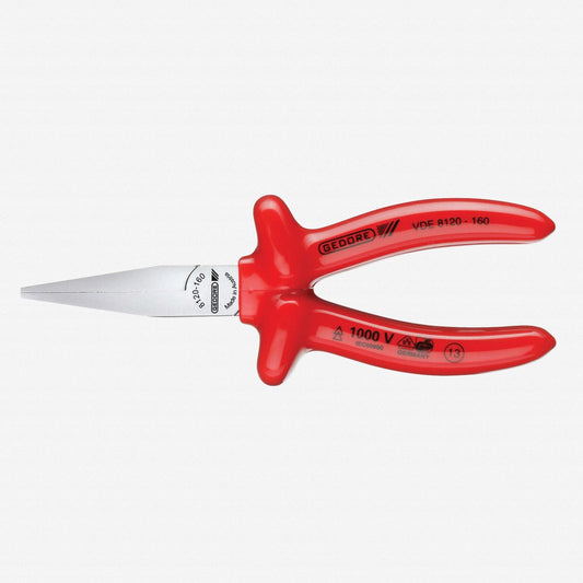 Gedore 6715330 VDE 8120-160 VDE Flat nose pliers with VDE dipped insulation