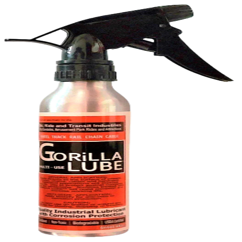 Gorilla Lube GL-6SP Trigger Sprayer-Brushed Aluminum Can Liquid 6oz