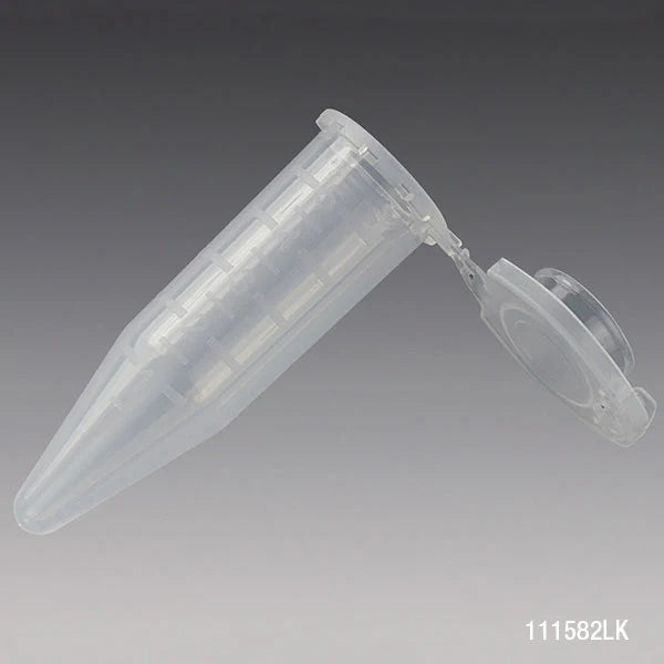 Globe Scientific 111582LK Diamond Midi Centrifuge Tube 5.0mL PP Attached Locking Snap Cap Graduated Natural Lot Certified Rnase Dnase Pyrogen ATP and Human DNA Free