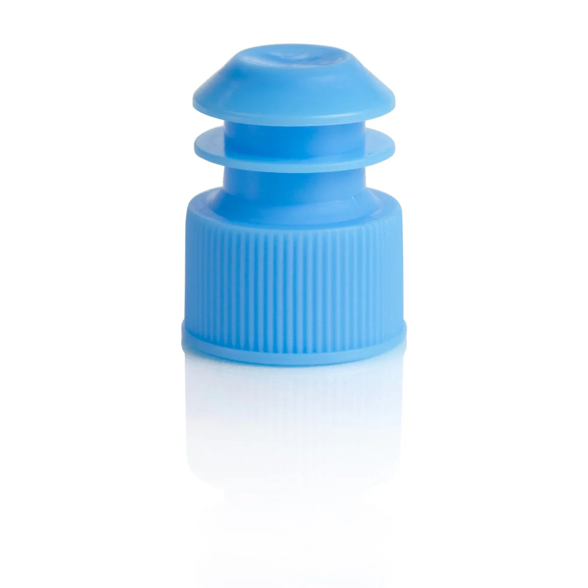 Globe Scientific 6263B Cap Flange Plug 17mm for 17mm Tubes and 15mL Centrifuge Tubes Blue