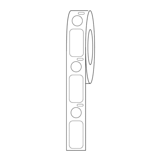 Globe Scientific LTC-24X13-95W Label/Dot Combo Roll Cryo Direct Thermal 24x13mm & 9.5mm Dot for 1.5mL Tubes White
