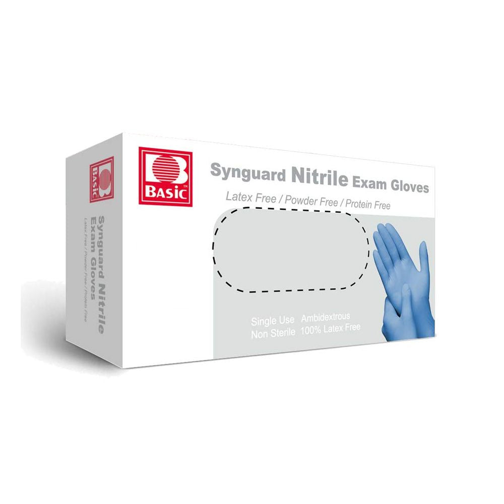SOS Cleanroom NGPF7004 Basic SynGuard Nitrile Examination Gloves