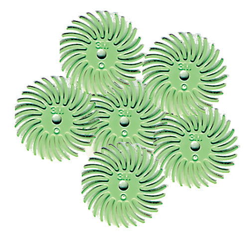 Foredom A-4528-6 9/16" Radial Bristle Disc, Lt Green, 1 M, 14,000 Grit, 6-Pk