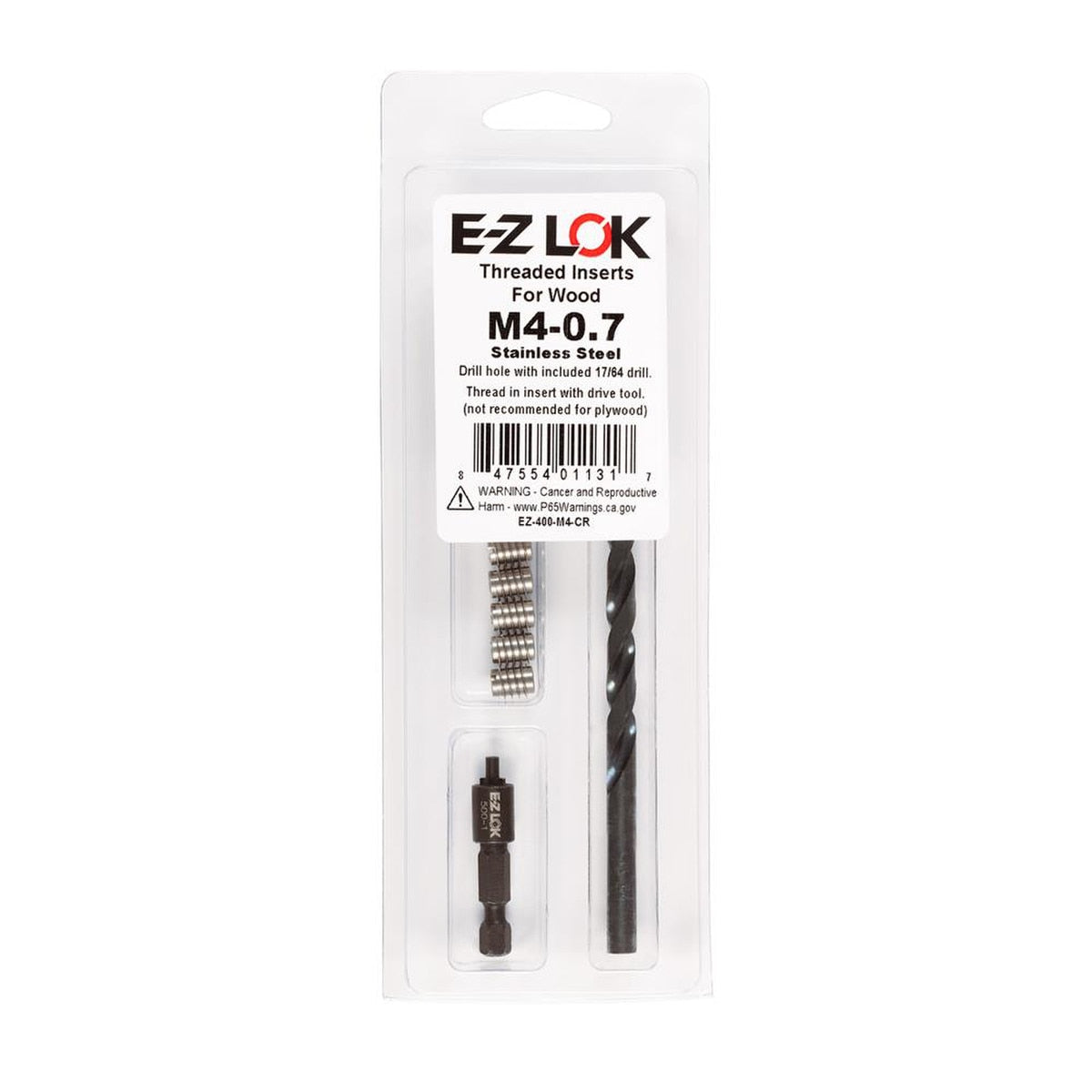 E-Z Knife™ Threaded Insert Installation Kit for Hard Wood - Stainless - M4-0.7