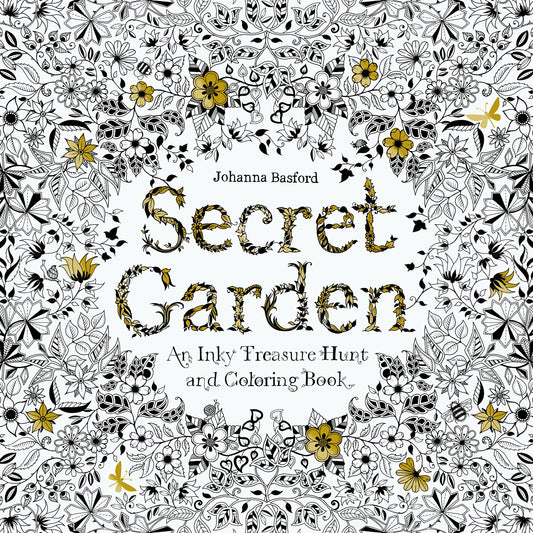 Paradise Clay HCB052 Secret Garden: An Inky Treasure Hunt and Coloring Book - Book