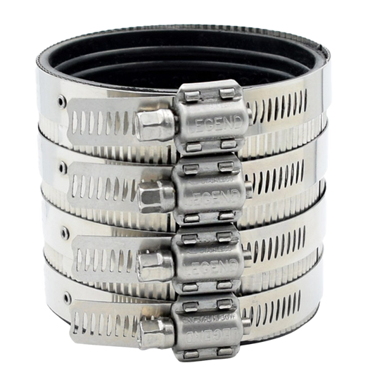 Legend Valves 303-424 8" Heavy Duty No Hub Coupling with Stainless Steel Bands and 28 Gauge Stainless Steel Shield
