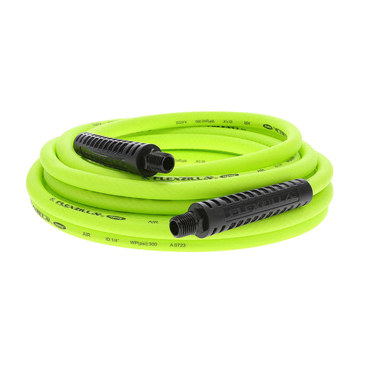 FlexZilla HFZ1425YW2 Air Hose, 1/4" x 25', 1/4" MNPT Fittings