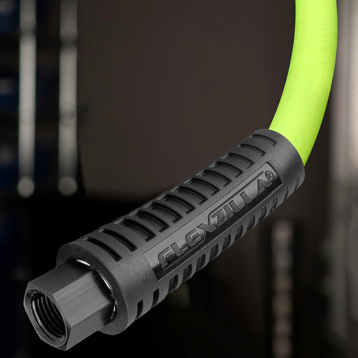 FlexZilla HFZ1204YW4S Whip Hose with Swivel, 1/2" x 4', 1/2" MNPT Swivel x 1/2" MNPT Fittings