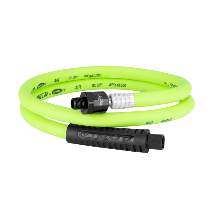 FlexZilla HFZ3804YW2B Whip Hose with Ball Swivel, 3/8" x 4'