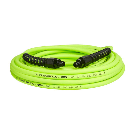 FlexZilla HFZP1425YW2 Pro Air Hose, 1/4" x 25', 1/4" MNPT Fittings