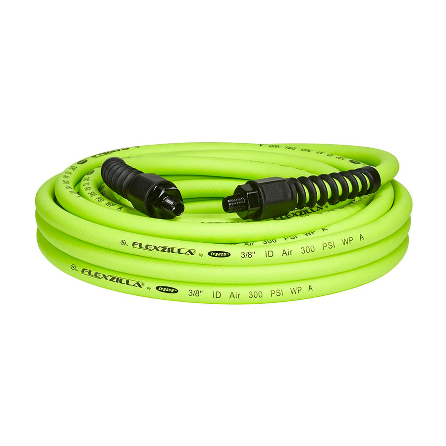 FlexZilla HFZP3835YW2 Pro Air Hose, 3/8" x 35', 1/4" MNPT Fittings