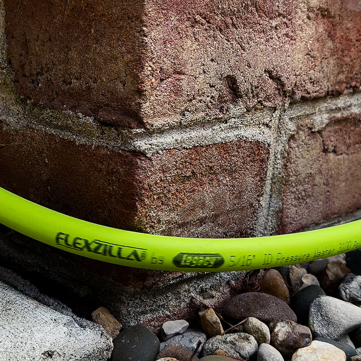 FlexZilla HFZPW3525M Pressure Washer Hose, 5/16" x 25', 3100 PSI, M22 Fittings