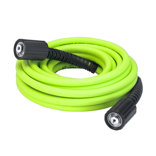 FlexZilla HFZPW3425M Pressure Washer Hose, 1/4" x 25’, 3100 PSI, M22 Fittings