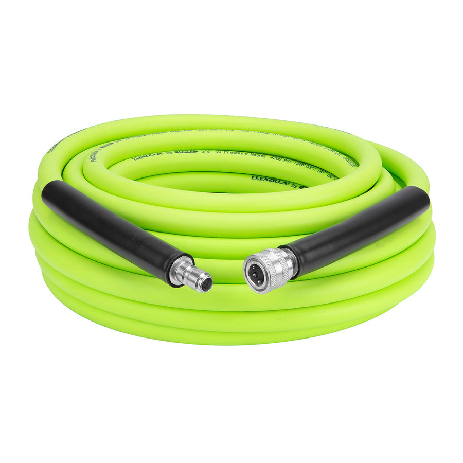 FlexZilla HFZPW426050Q Pressure Washer Hose, 3/8" x 50’, 4200PSI, Integrated Quick Connect Fittings