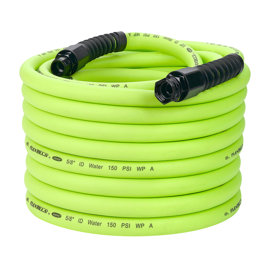 FlexZilla HFZWP5100 Pro Water Hose, 5/8" x 100', 3/4" - 11 1/2 GHT Fittings