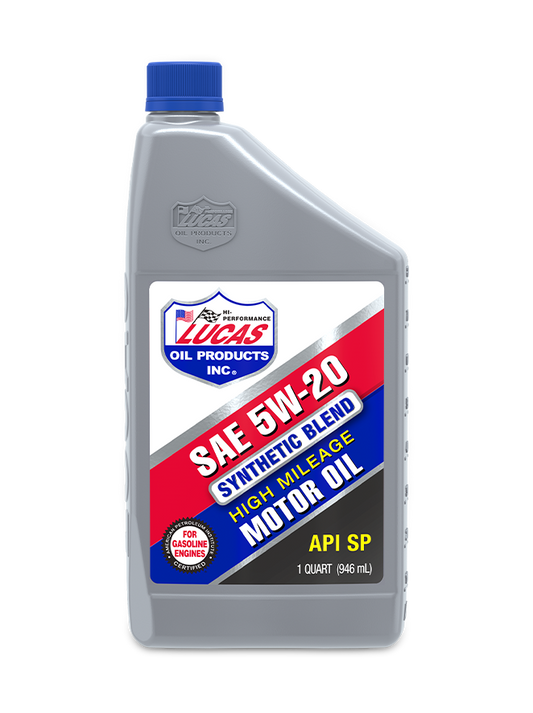 Lucas Oil 11261 Synthetic Blend High Mileage SAE 5W-20 API SP Motor Oil/Quart