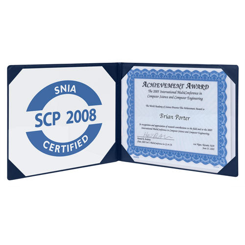 AbilityOne 7510013900712 SKILCRAFT USN with no Seal Binder Award Certificate - Letter - 8.5" x 11" - 2 - 1 Each - Navy Blue