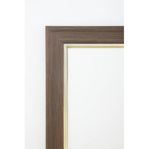 AbilityOne 7105000528696 Skillcraft Style B - Frames, Vinyl, 16" x 20", 6 per Box, Walnut Vinyl Wrapped - 16" x 20" Frame Insert - Wall Mountable - Horizontal, Vertical - Wood, Vinyl - Gold, Walnut