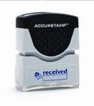 AbilityOne 7520012074226 SKILCRAFT Pre-Inked Message Stamp - RECEIVED Message Stamp - 0.5" x 1.75" - Blue