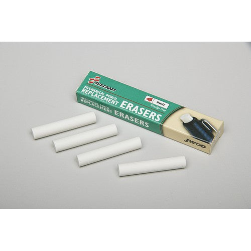 AbilityOne 7510013174222 SKILCRAFT Dual Action Mechanical Pencil - Eraser Refills - Lead Pencil Eraser - 4/Box - White