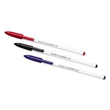 AbilityOne 7520010608513 SKILCRAFT Stick Pen - Blue Ink - White Barrel - 12 / Dozen