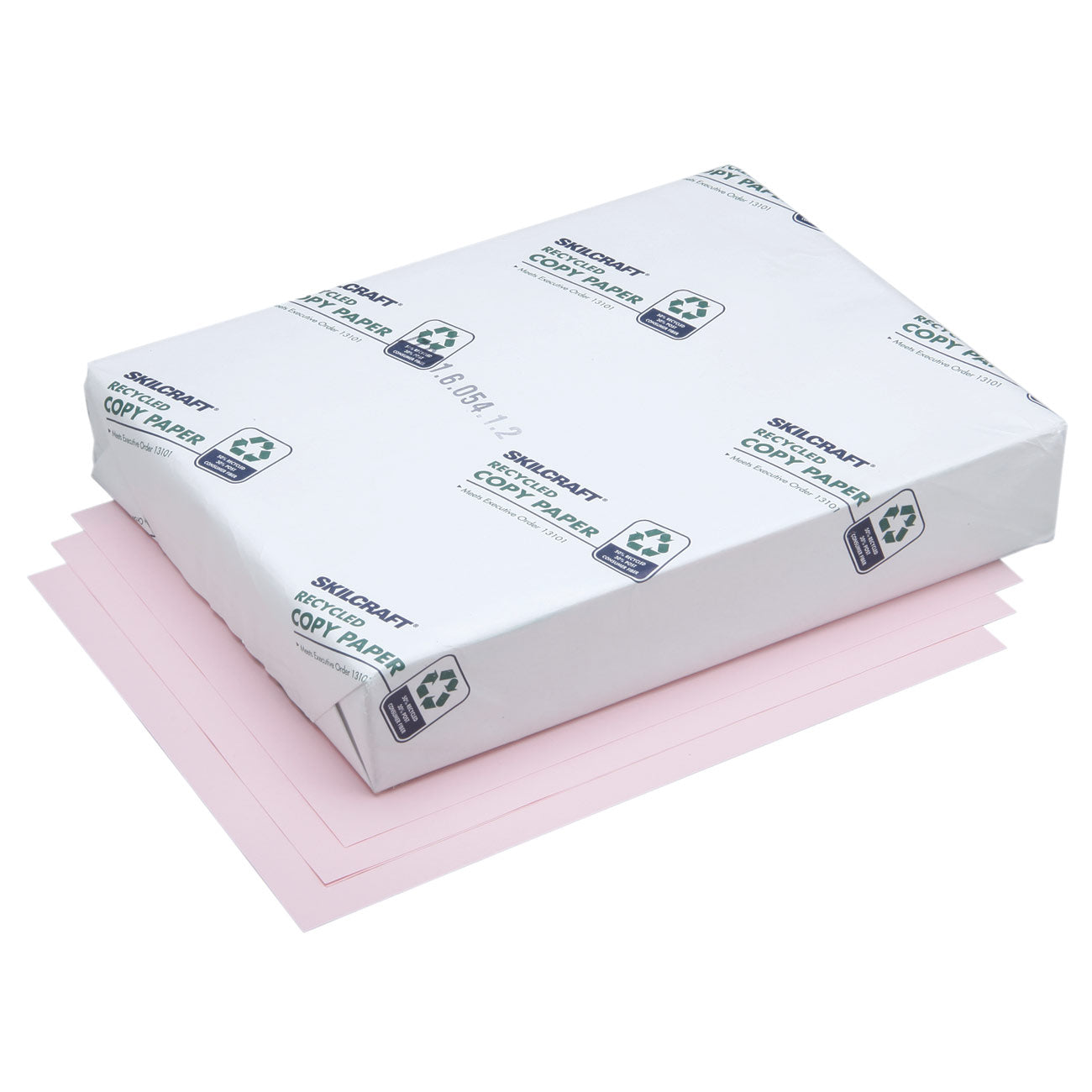 AbilityOne 7530010719795 SKILCRAFT Bond Paper - For Laser, Inkjet Print - Letter - 8.50" x 11" - Recycled - 50% Recycled Content - 92 Brightness - 1 Box - Salmon