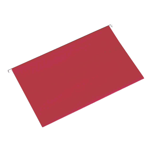 AbilityOne 7530013576857 SKILCRAFT Hanging Folder - Legal - 8.50" Width x 14" Length Sheet Size - 1/5 Tab Cut - 11 pt. Folder Thickness - Plastic - Red - Recycled - 25/Box