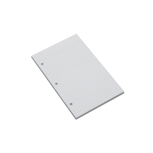 AbilityOne 7530002864336 SKILCRAFT Loose-Leaf Paper - Ruled - 8 1/2" x 5 1/2", Holes 2 3/4" Apart - 3-Ring - 100 Sheets - 16 lb Basis Weight - Half-letter 8.50" x 5.50" - 1Pack - White Paper