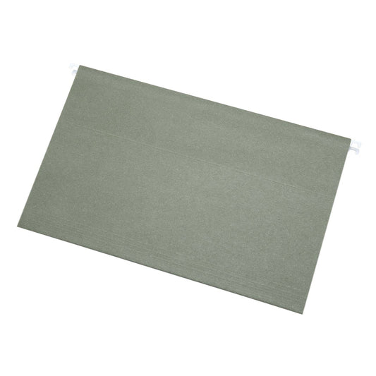 AbilityOne 7530013649487 SKILCRAFT Hanging Folder - Legal - 8.50" Width x 14" Length Sheet Size - 11 pt. Folder Thickness - Plastic - Green - Recycled - 25/Box