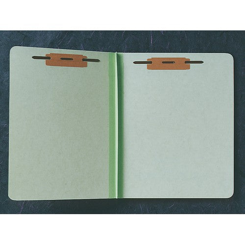 AbilityOne 7530002866926 SKILCRAFT Top Tab File Folder - Legal - 8.50" Width x 14" Length Sheet Size - 1/5 Tab Cut - 25 pt. Folder Thickness - Pressboard - Light Green, Clear - Recycled - 100/Box