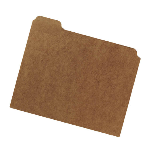 AbilityOne 7530002739845 SKILCRAFT Top Tab File Folder - Letter - 8.50" Width x 11" Length Sheet Size - 1.50" Fastener Capacity - 1/4 Tab Cut - Top Tab Location - Brown Kraft - Recycled