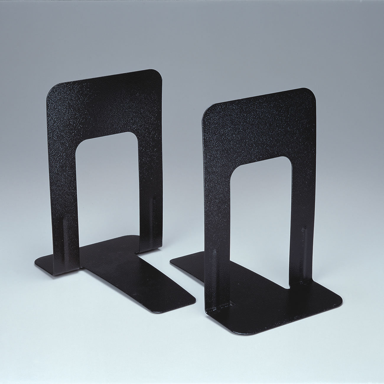 AbilityOne 7520014844579 SKILCRAFT Bookends - Steel - Non-Skid, 9" x 5 7/8" x 8 1/8" - Black