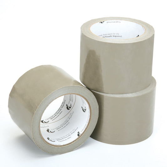 AbilityOne 7510000797905 SKILCRAFT Packaging Tape - 3" Width - 3" CorePlastic Backing - Sunlight Resistant, Water Resistant - Tan