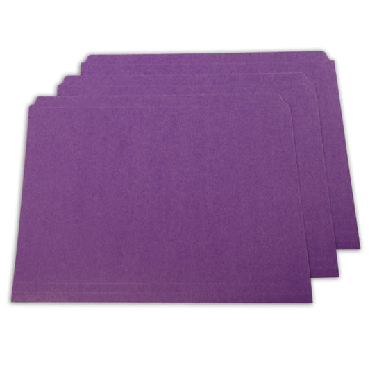 AbilityOne 7530013649483 SKILCRAFT Straight Cut Stained File Folders - Letter Size, Purple - Letter - 8.50" Width x 11" Length Sheet Size - 11 pt. Folder Thickness - Paper Stock - Purple - Recycled - 100/Box