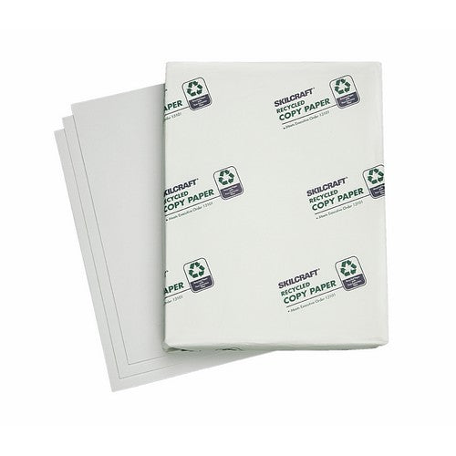AbilityOne 7530012002204 SKILCRAFT Copy & Multipurpose Paper - For Laser Print - Legal - 8.50" x 14" - 20 lb Basis Weight - Recycled - 50% Recycled Content - 92 Brightness - 5000 / Box - White